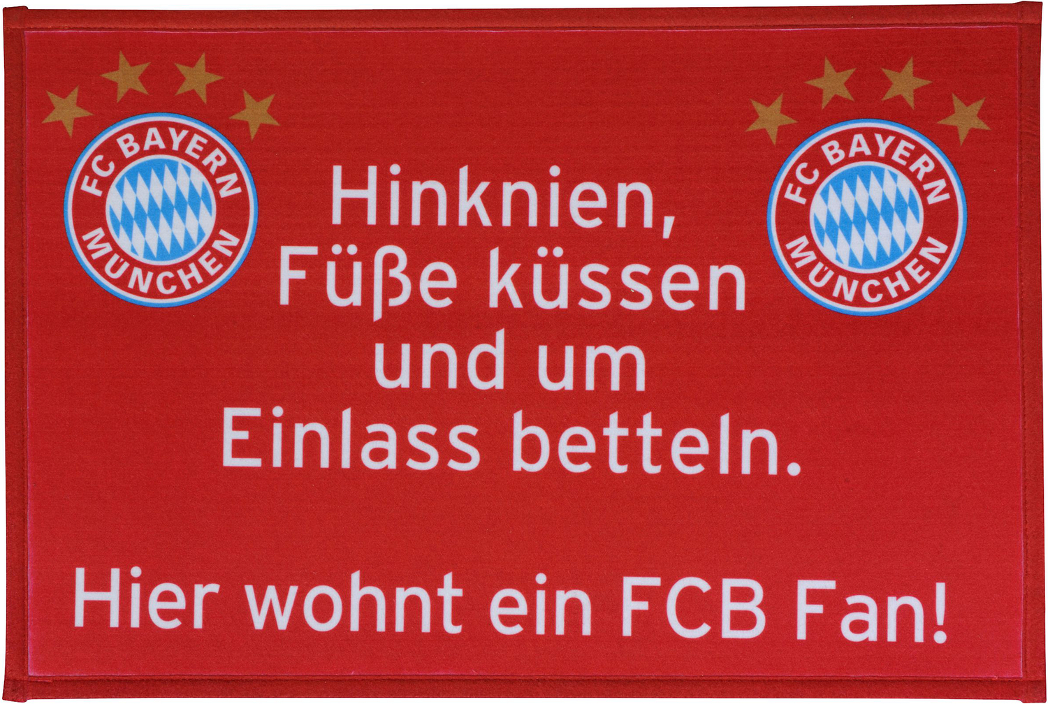 FC Bayern München Fussmatte FCB Fan, rot