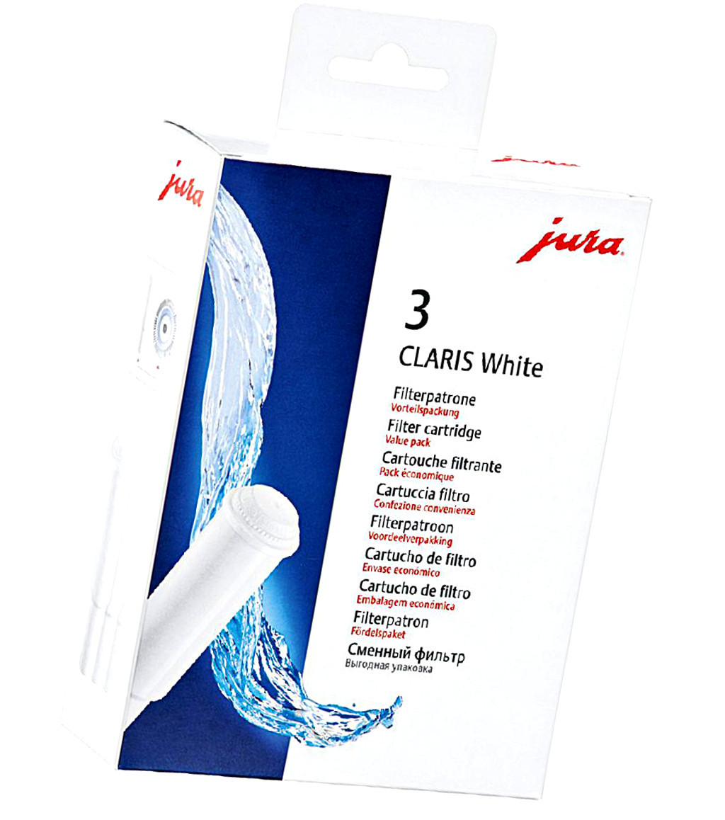 Jura Claris Pro White Filterpatronen – 4 Stück, Für 800 Liter, Reduziert Kalk