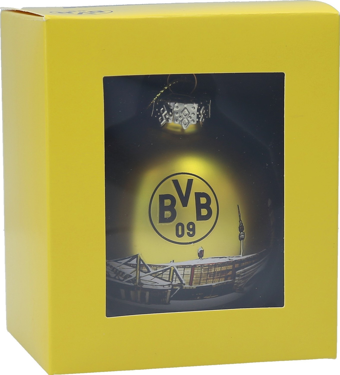 BVB Borussia Dortmund Weihnachtskugel mit Skyline 8 cm