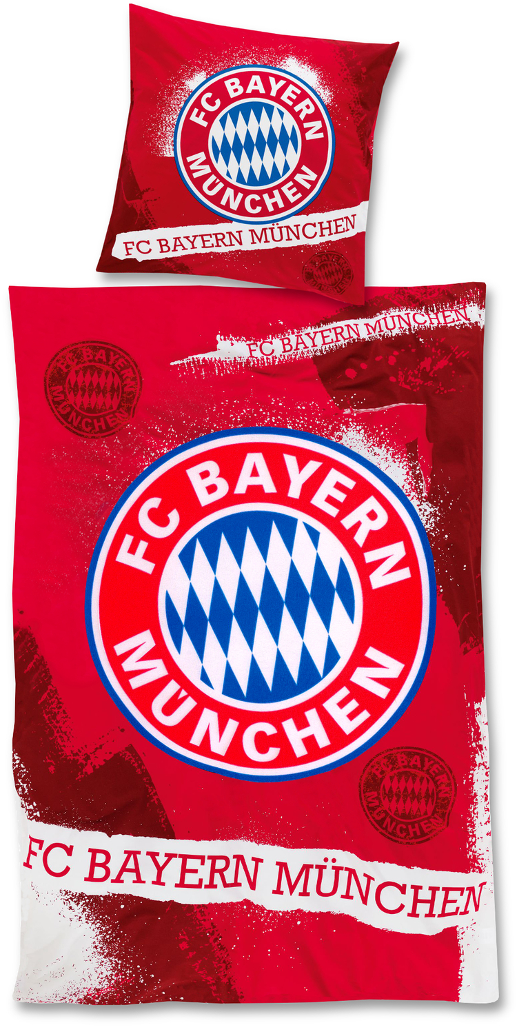 FC Bayern München Bettwäsche Fan, rot, 135x200cm